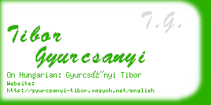 tibor gyurcsanyi business card